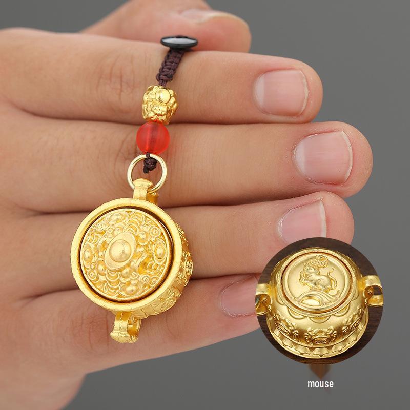 

Zhuanzhuan Jubao Twelve Zodiac Alloy Pixiu Pen Keychain & Pendant Charm