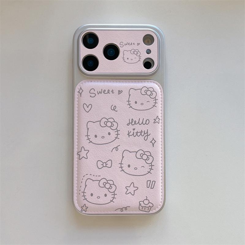 

Large Window Stripes KT Cat Anti-drop Case for iPhone 15/14 & 17/16 Pro Max iPhone 15 Pro Max