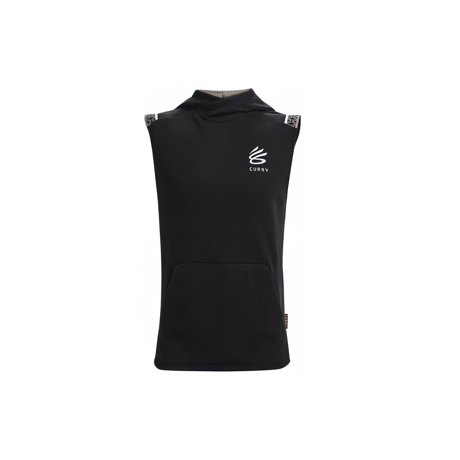 Under Armour Curry Fleece Sleeveless Hoodie Black Men s 1366637-001 L