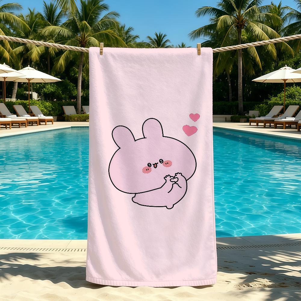 A-ASAMIMICHAN Towel For Outdoor Camping Cute Beach Towel Super Absorbent Quick-Drying Summer Towel
