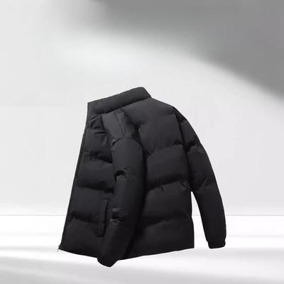 Autumn and Winter Couples Solid Color Stand Collar Cotton-padded Jacket, Thick Cotton To Keep Warm
