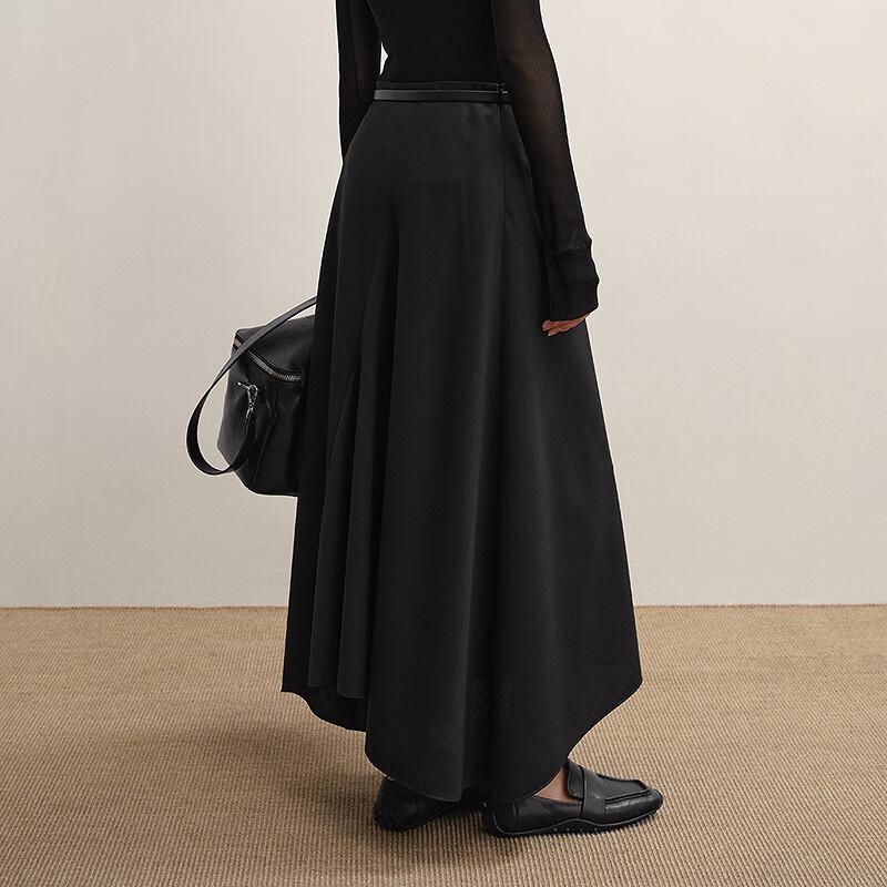 Less 2025 Autumn A-Line Retro Midi Skirt