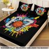3pcs Contrasting Ink Wash Style 67 Element Print Coreless Bed Sheet Set Multiple Sizes Soft Bedcover Bedroom Bedding