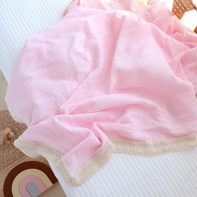 Double-Layer Cotton Gauze Baby Swaddle & Bath Towel Blanket