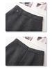 Women's Gray Wool Midi Skirt - High Waist, Slimming A-Line
