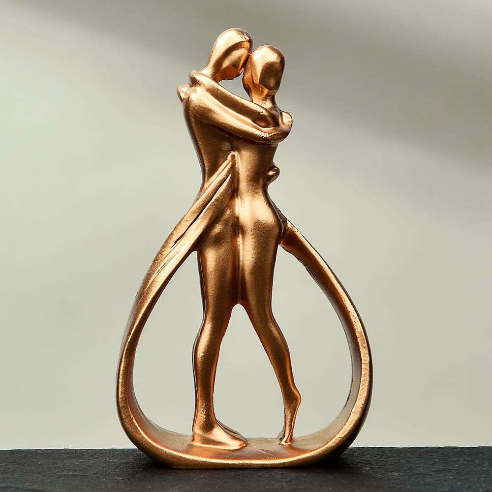 Cuplu Abstract Se Îmbrățișează Artizanat Creativ din Rășină Ornamente de Casă Decor pentru Pridvor Living