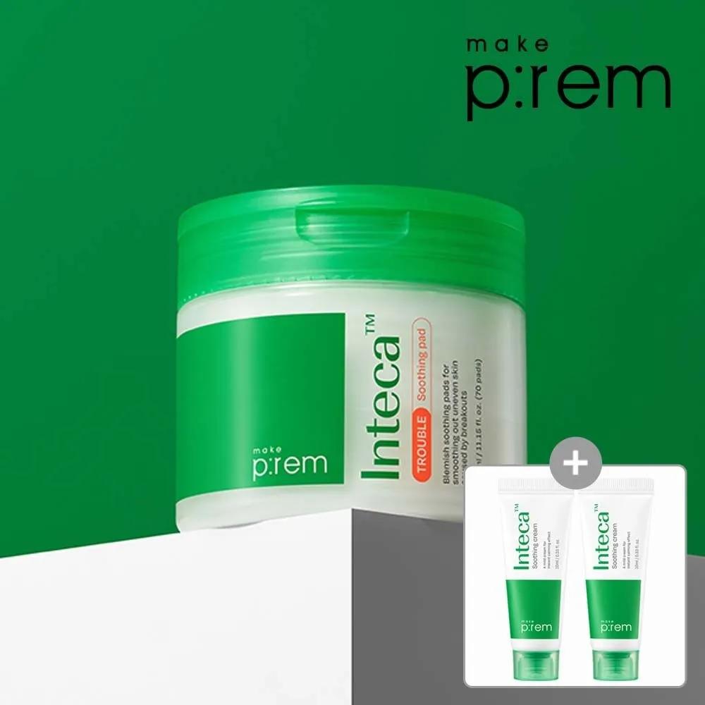 Make P:REM Inteca Trouble Soothing Pads 70 Sheets (Gift) Inteca Cream 20ml