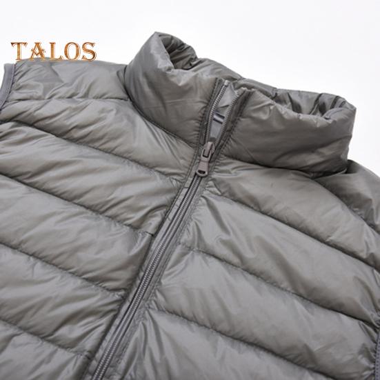 Unisexowa puchowa kamizelka bez rękawów ze stójką, jednolita kolorystycznie, zapinana na zamek, bawełniana kamizelka z kieszeniami, cienka, ciepła kamizelka, płaszcz