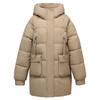 Down cotton jacket women's 2025 winter new cotton suit, Korean version mid-length thickened hooded bread padded jacket women's loose