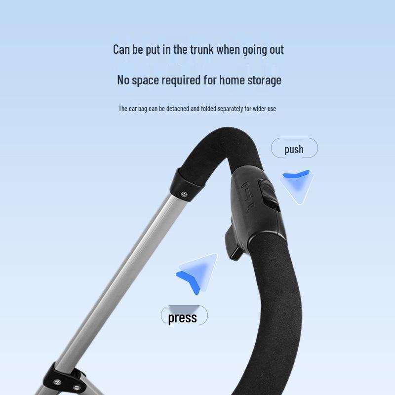 Ultra-Light Detachable Pet Stroller: One-Button Fold, Aluminum Frame, Four-Wheel Shock Absorption for Cats & Dogs