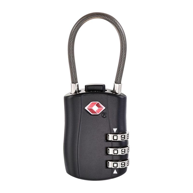 

TSA Customs 3-Digit Zinc Alloy Lock for Suitcase & Bag чёрный