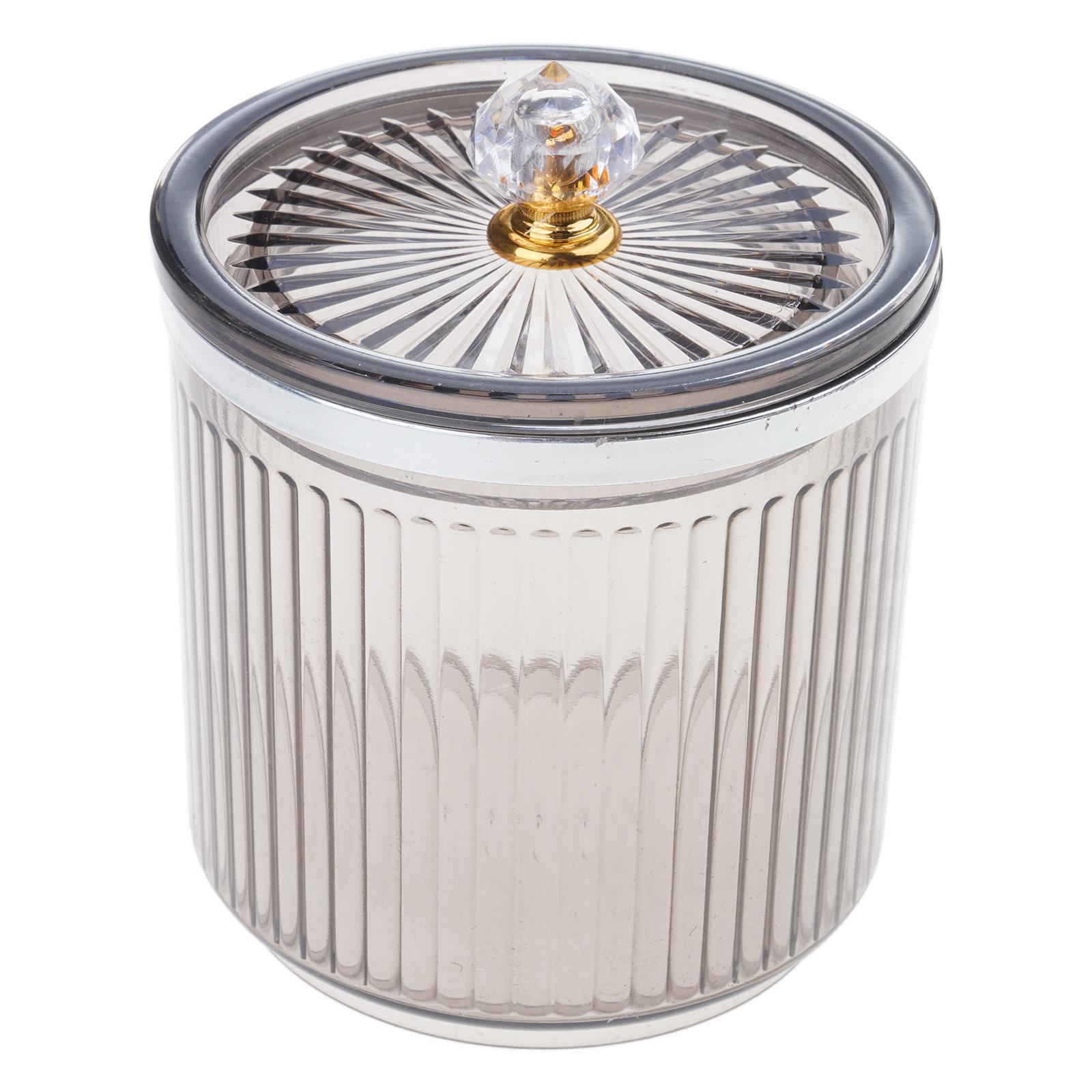 

Прозрачный органайзер для зубочисток и макияжа для ватных палочек и мелкой косметики. Эффективные принадлежности для организации ванной комнаты 3