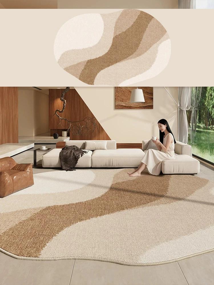 Living Room Carpet Irregular Shape Light Luxury Rug Bedroom Mat Soft Washable Rugs Anti-slip Mats Home Decoration Alfombra Salón
