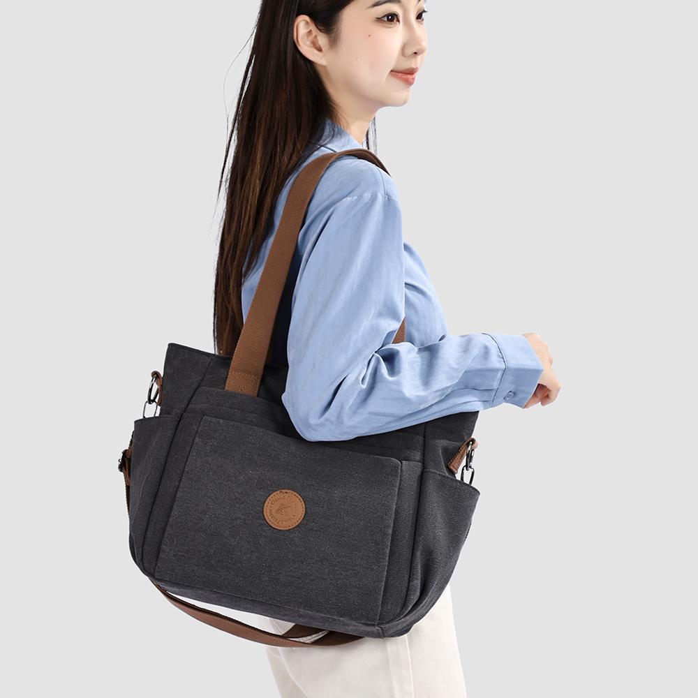 Women's Canvas Large Capacity Tote Bag Shoulder Bag