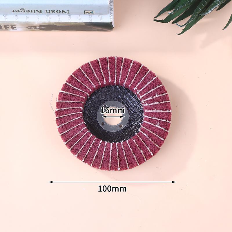 100/115/125mm Grinding Wheel For Angle Grinder Nylon Fiber Flap Polishing Wheel Disc 5 Inch Non-Woven Grinding Wheel Metal Wood