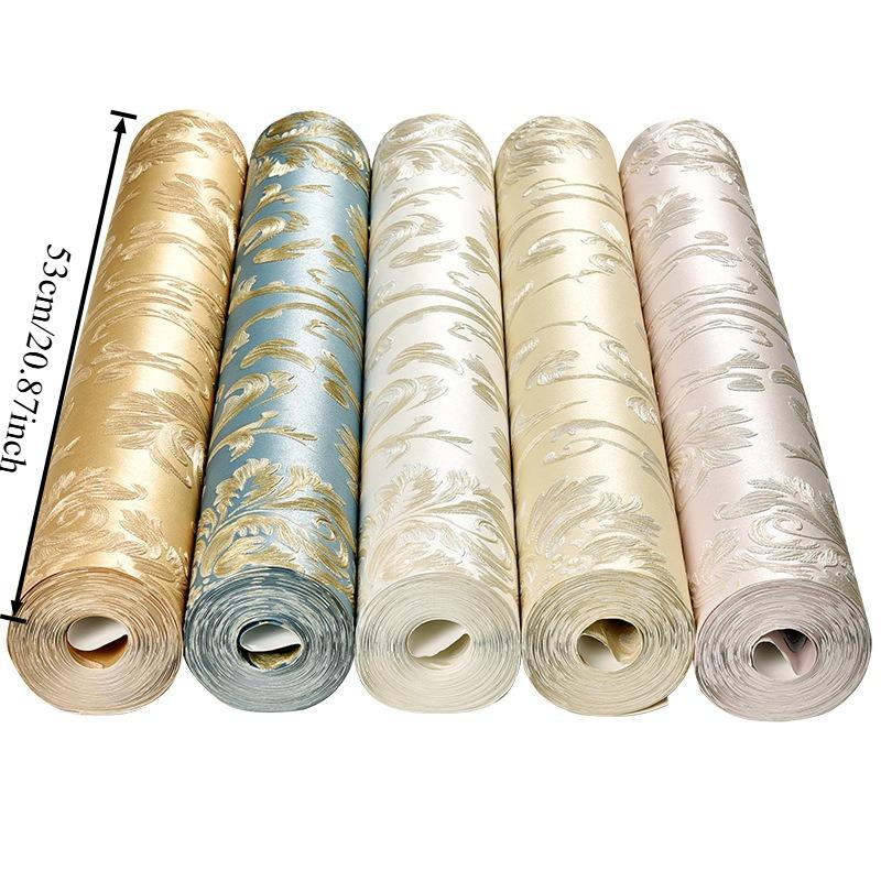European-style Non-woven 3D Self-adhesive Wallpaper Home Decor Thick Wallpaper Living Room Decoration Background Wall Wallpaper
