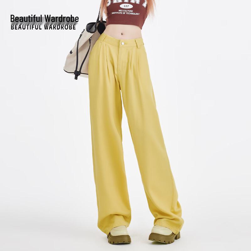 BEAUTIFUL WARDROBE Women's High-Waisted Casual Wide-Leg Pants