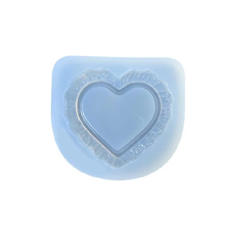 Soft Silicone Jewelry Pendant Mold Feature Textured Heart Shape For Professional Crafters And Hobbyists Alike