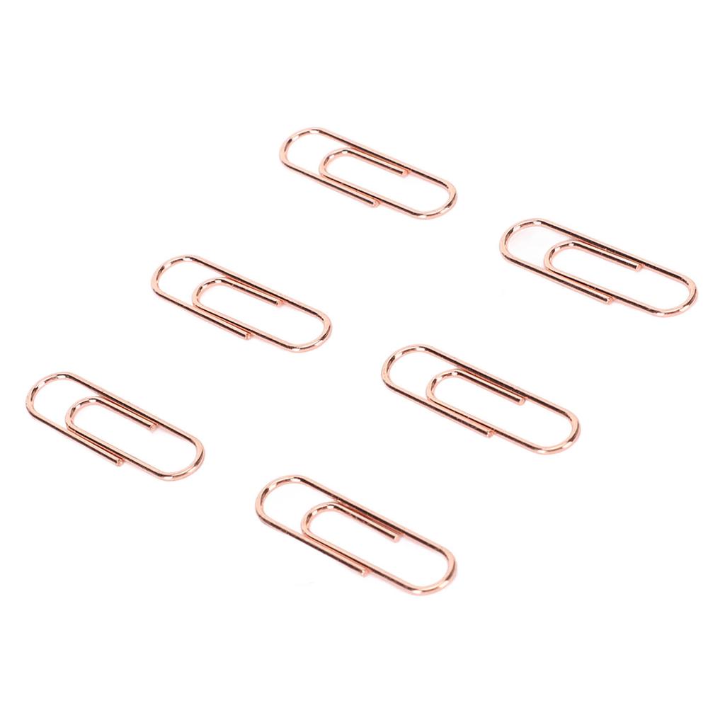 1.1in 100pcs Paper Clips Rust Prevention Increased Slip Resistance Portable Metallic Paper Clips for   Daily Use