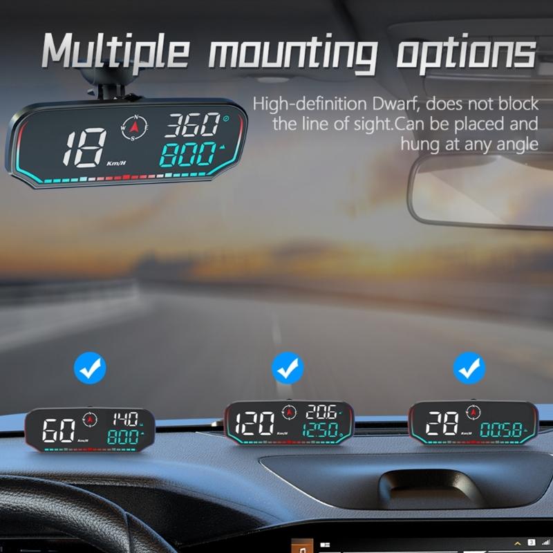 Indicator digital de viteză Vitezometru auto pentru camion Head Up Display KMH/MPH Vitezometru cu afișaj LED
