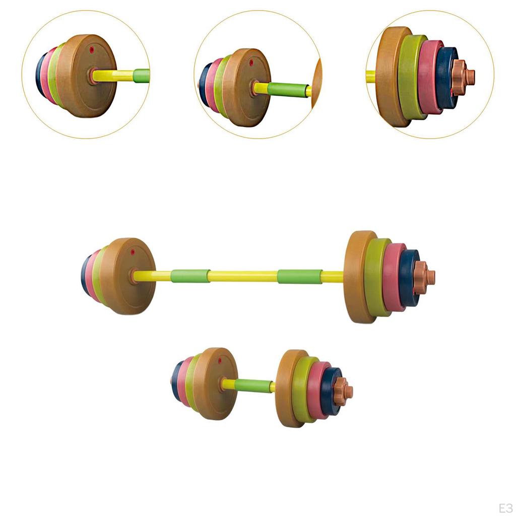 Kids Toys Dumbbell and Barbell Adjustable Weight Gym Fitness Strength Training Sensory