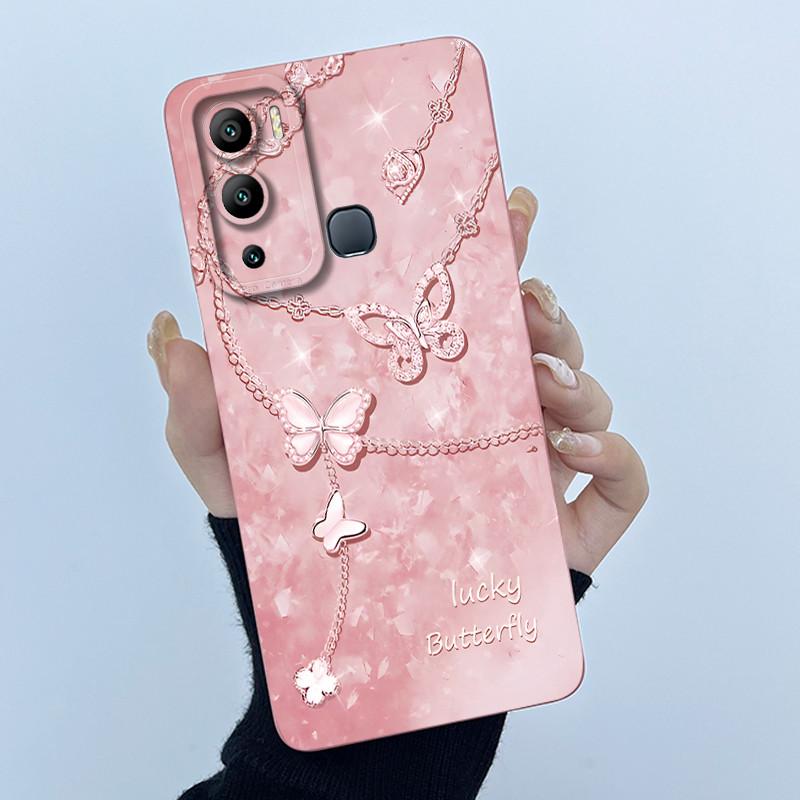 Case for Infinix Hot 12i Hot 12 Play Back Cover Butterfly Flower Soft Silicone Cases for Infinix Hot12i 12Play Hot12 Phone Funda