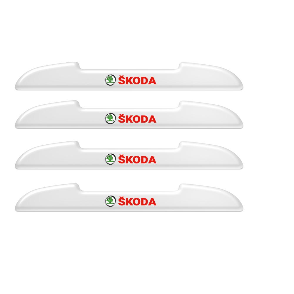 BBIC7 4pcs Transparent Car Door Edge Anti-Collision Strip Guard Sticker For Skoda Octavia 3 2 Mk1 Fabia Kodiaq Superb A5 A7 Rapid Yeti