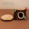Yousheng Hamster Nest Lovely Appearance Stump Design Flannel Comfortable Squirrel Bed Hammock for Small Animals