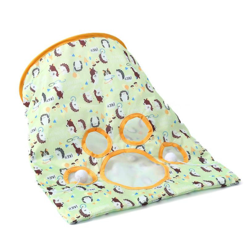 Folding Paper Cat Tunnel Toy Cat Burrows Through Pocket Rolling Dragon Passage Toy Interactive Play