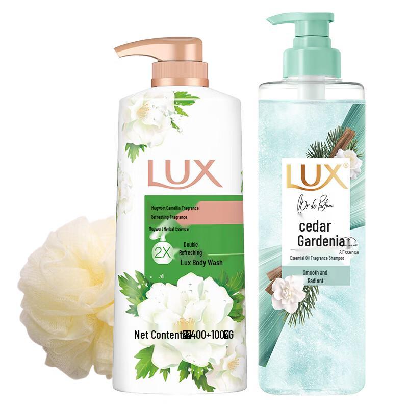 

LUX Mugwort Camellia Shower Gel & Cedar Gardenia Shampoo Set