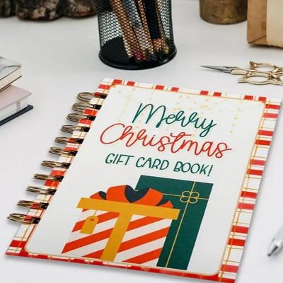 Christmas College Survival Gift Card Book Keepsake Souvenir Christmas Card Book Spiral Bound Holiday Card Book