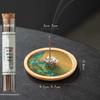 Zen Lotus Heart Sutra Incense Holder - Small Indoor Burner for Tea Ceremony and Sandalwood/Agarwood Incense