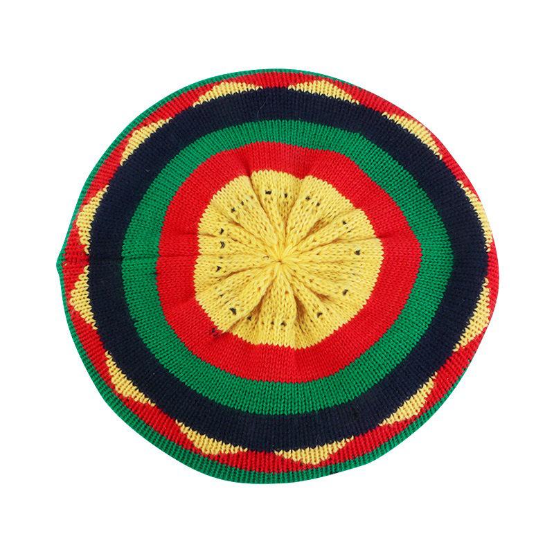 Jamaican Rainbow Reggae Beret - Unisex Autumn/Winter Hat