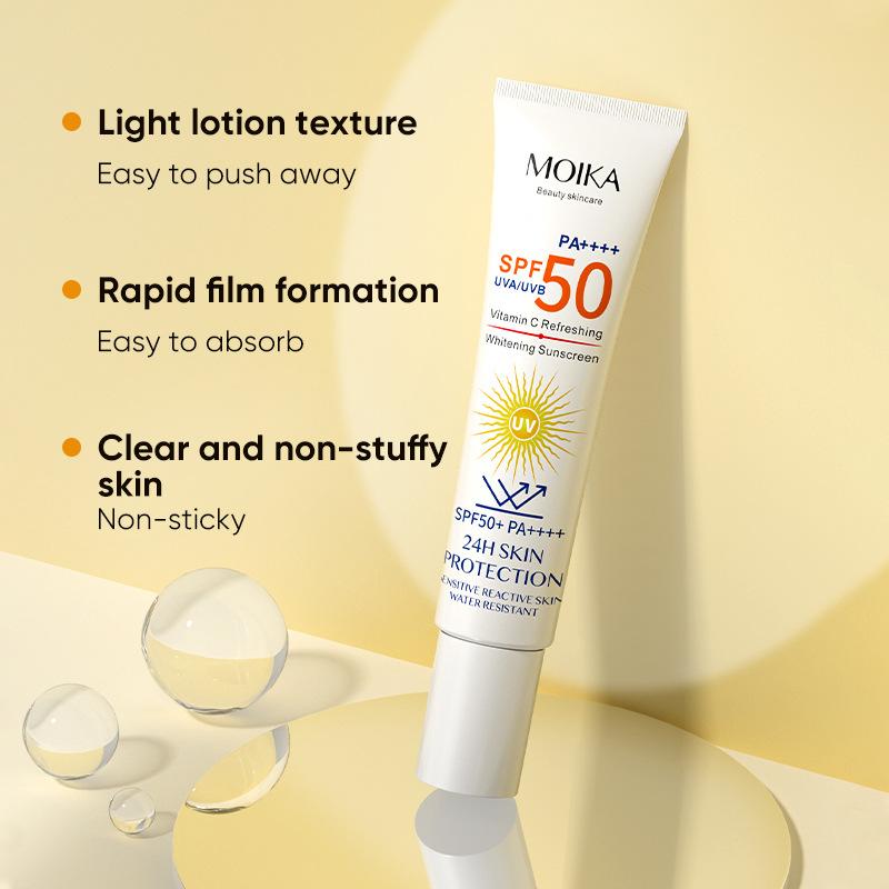 Refreshing Sunscreen SPF 50 PA+++ UV Protection, Non-Greasy, Suitable for the Whole Body, Ideal for Outdoor Activities and Travel, 4-Pack