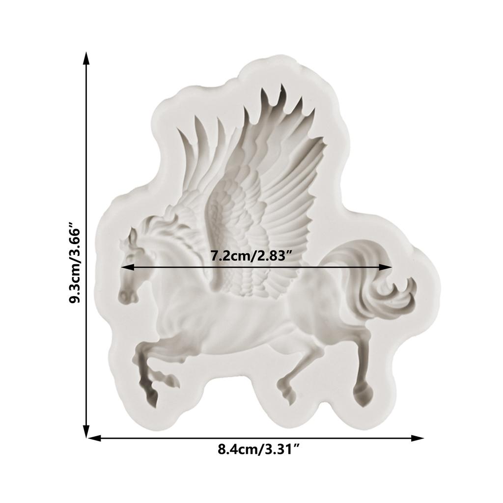 Molde din silicon DIY cal zburător pentru petrecere pentru bebeluși, chenar pentru tort, fondant, instrumente pentru decorarea torturilor, rășină, lut, bomboane, ciocolată, pastă de gumă