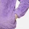Nike Solid Color Printed Big Logo Zipper Stand Collar Warm Jacket Kids jackets Purple DV6207-500