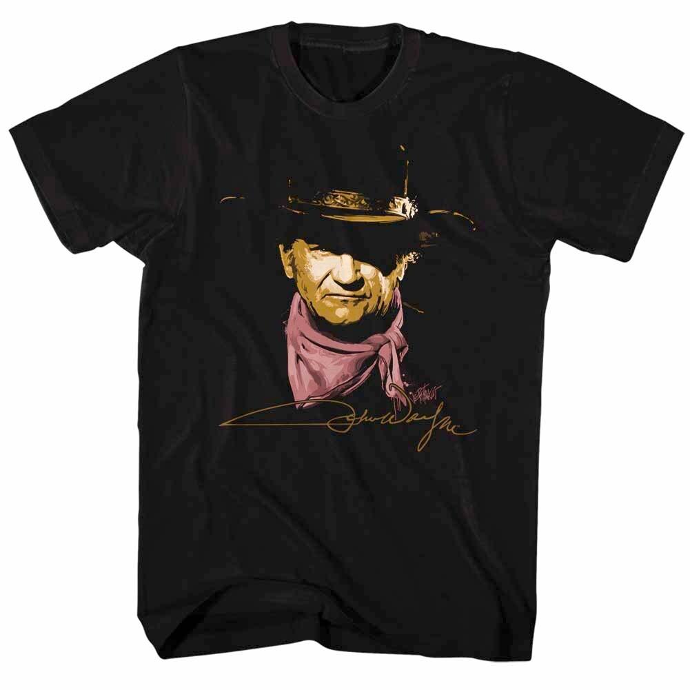 John Wayne Photo Signature Men T Shirt Cowboy Vintage American Legend Western XXXXL