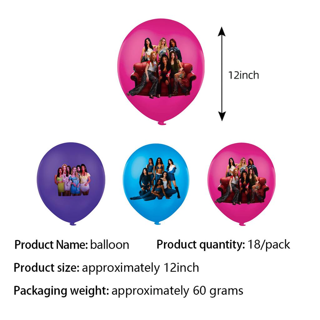 K&Katseye Birthday Party Supplies For Kpop Decor Girl Fans Plate Cup Napkin Topper Balloon Party Decoration Baby Shower Gift