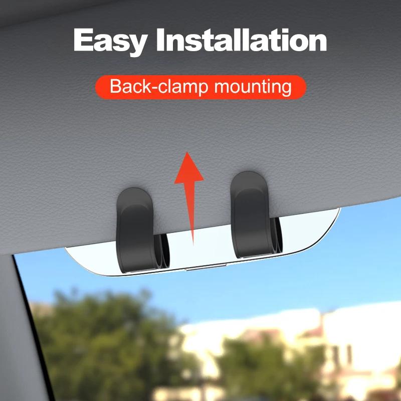 Car Glasses Box Press Switch Sun Visor Glasses Holder Internal Soft Fabric Scratch Resistant Shock-proof Eyeglasses Storage Case