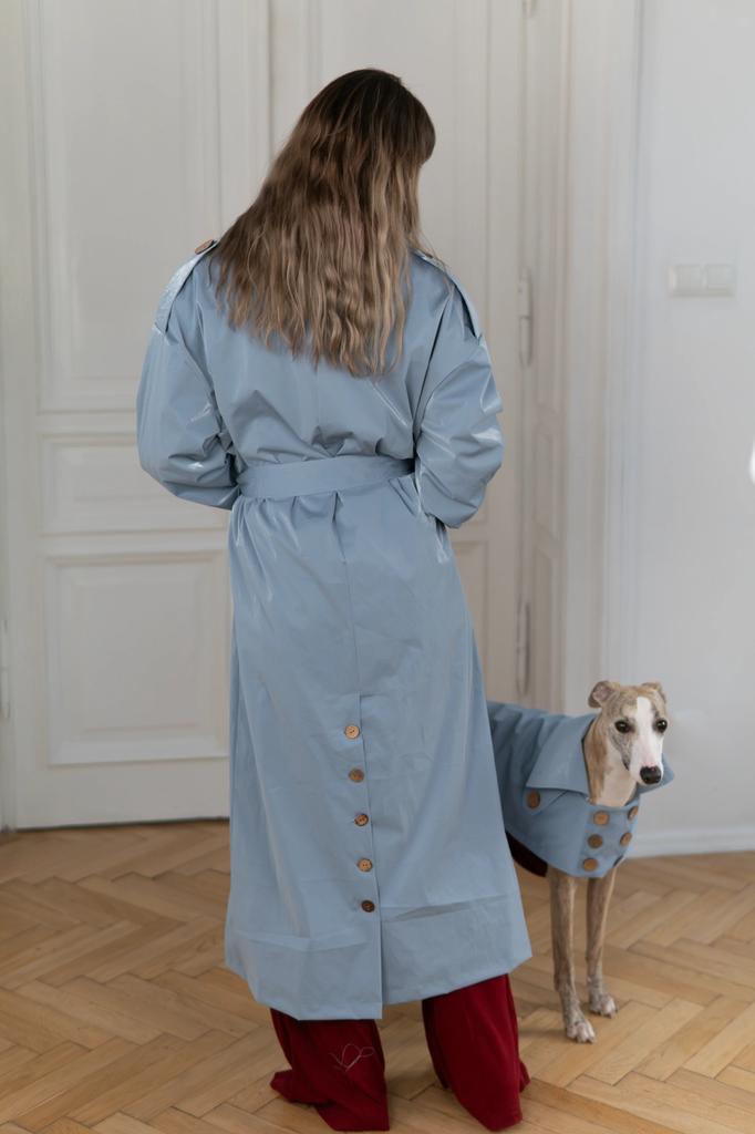 Water-repellent Dog Trench Coat - Chocolate Brown 7