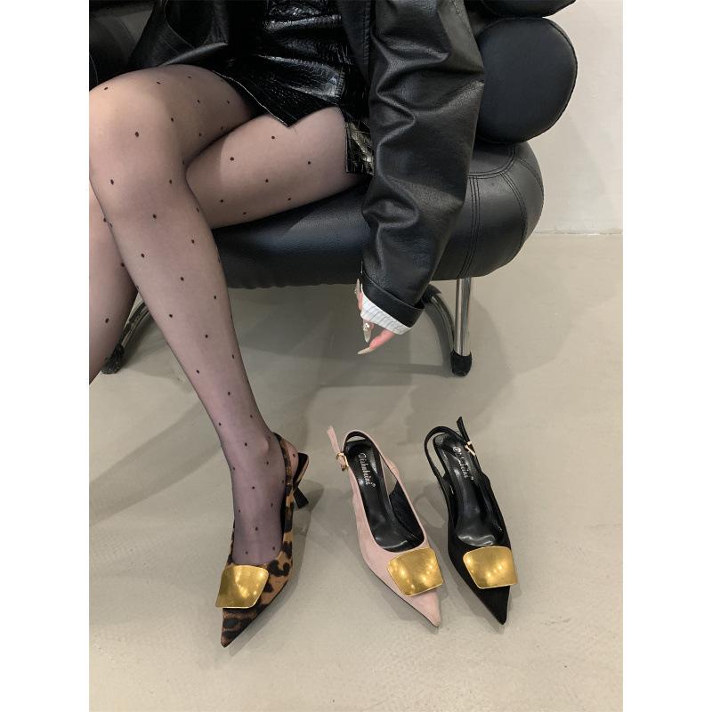 In the spring and autumn of 2025, the new fashionable and versatile bag head high-heeled shoes for women with thin heels have a beautiful temperament.