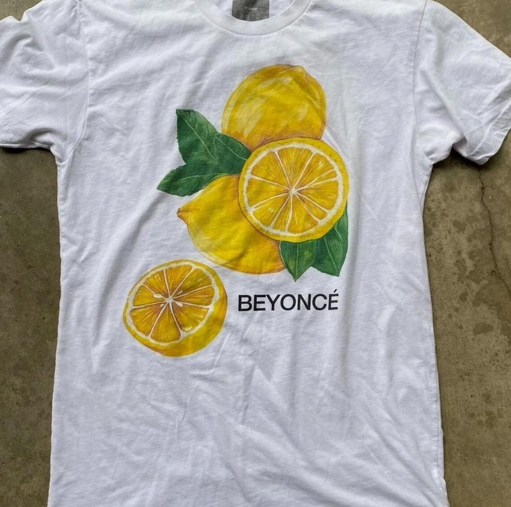 

Beyonce Lemonade tour short sleeve white color classic shirt 2SIDE S