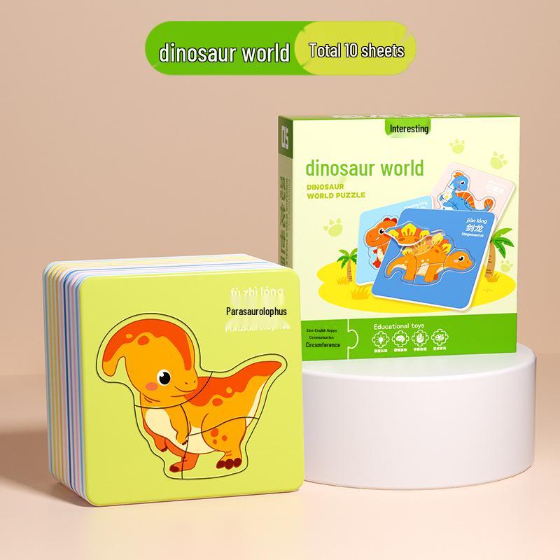 Anfänger Tierpuzzle für Kleinkinder 0-6 | Lernspielzeug für Jungen & Mädchen