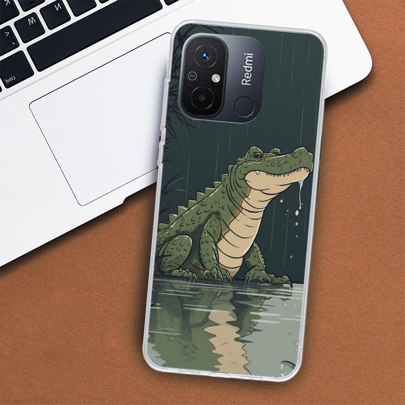 Crocodile Animal Phone Case For Xiaomi Redmi 12 13 12C 13C 14C 10 10C 10A 9 9C 9A 9T 8A 8 7A 7 6A 6 Pro K80 K70 K60 K40 K20 12 1