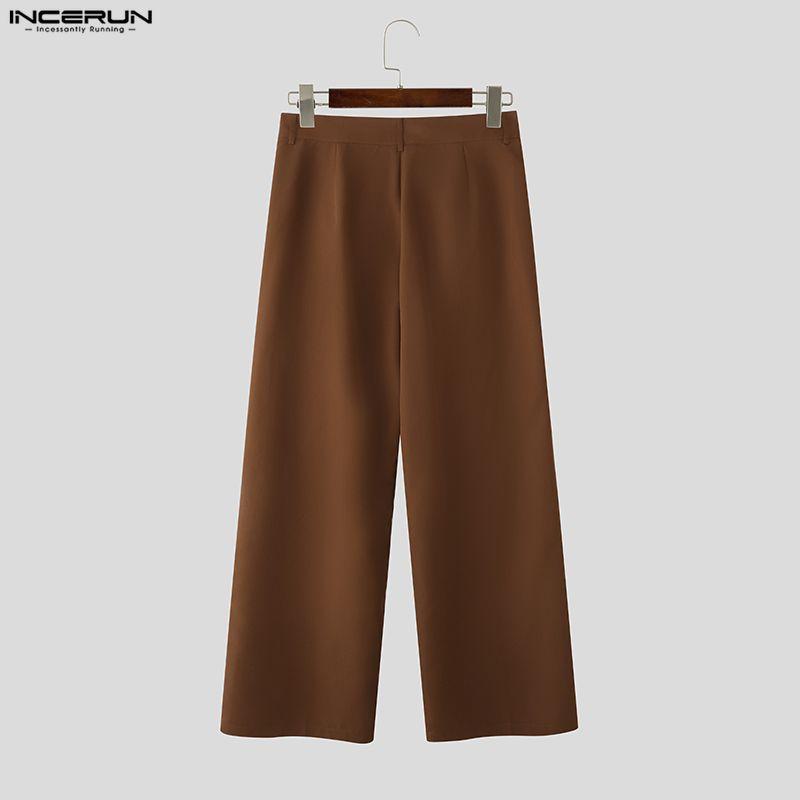 INCERUN Two Piece Suit Men Stitching Lapel Long Sleeve Thin Blazer Long Pants Casual Outfits Sets