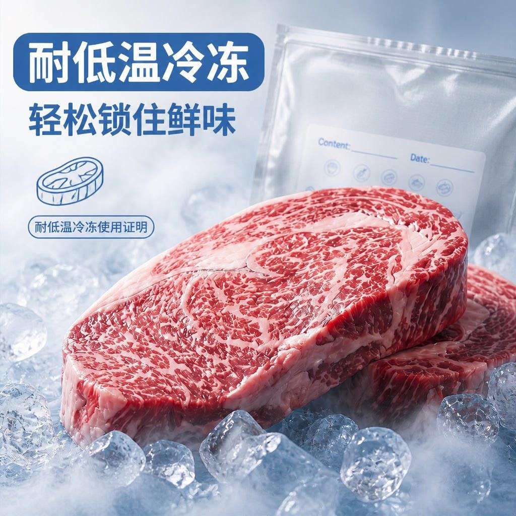 Aluminum Foil Sealed Bag Food Grade Household Zipper Fresh-keeping Bag Special Sub-packaging Bag for Refrigerator Freezing Frozen Meat