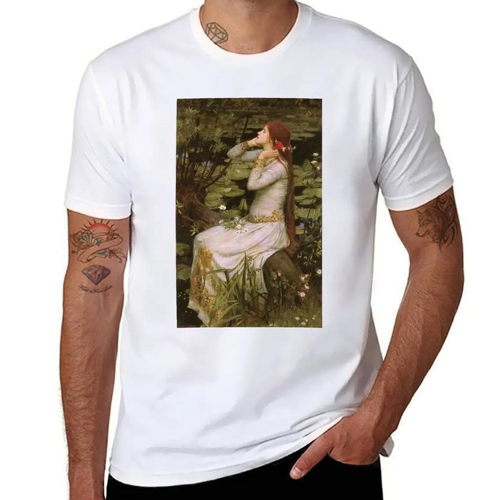 Ophelia - John William Waterhouse T-Shirt customs design your own plain men tshirt