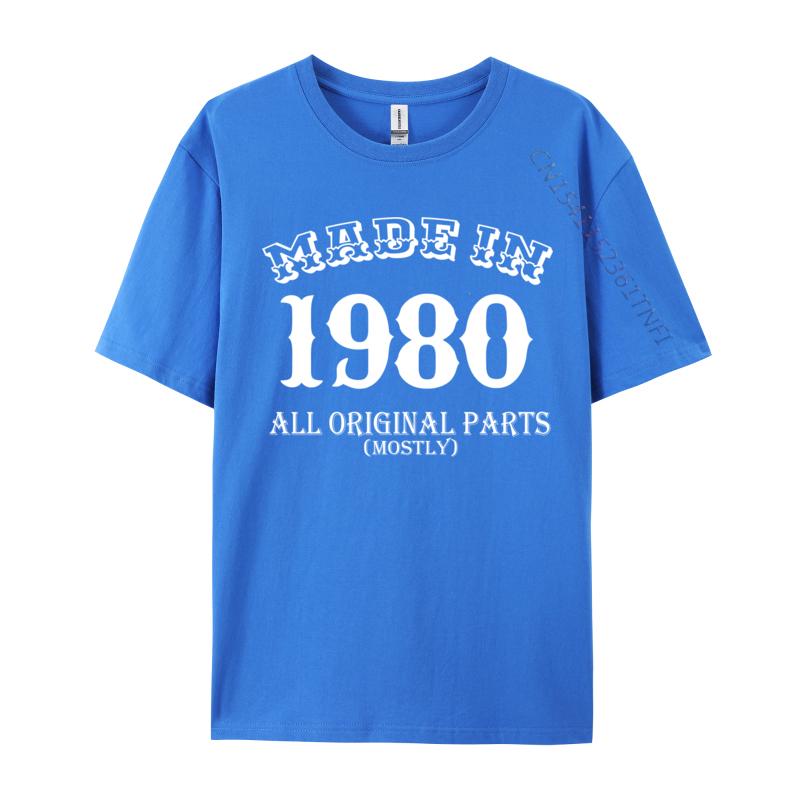 Made In 1980 All Original Parts 39th Birthday Gift Casual Cotton Fabric Unisex Tops Tees Cosie Tops Shirt New Design T Shirts