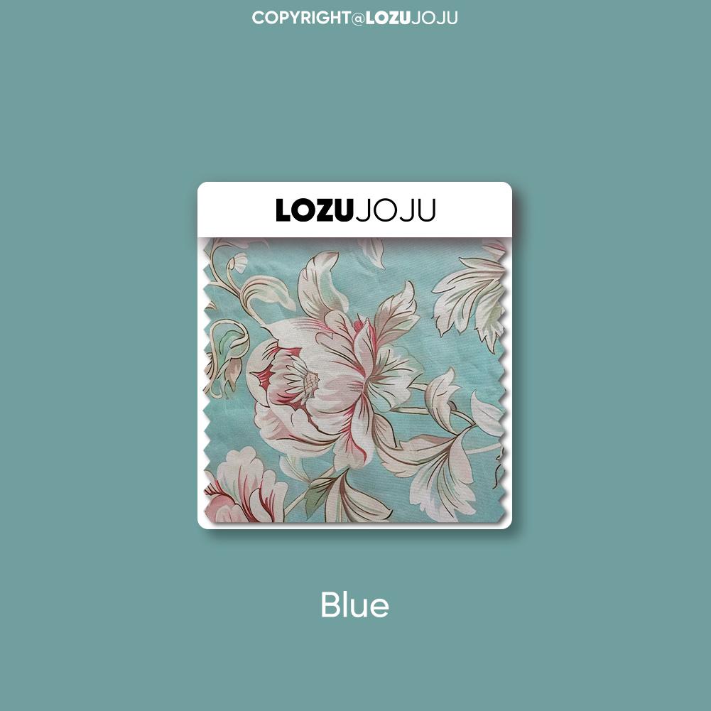 

1 шт. LOZUJOJU Шторы в американском деревенском стиле с принтом пионов, синие шторы с полным затемнением для спальни, гостиной, балкона, окна для домашнего декора W100cm x L130cm синий