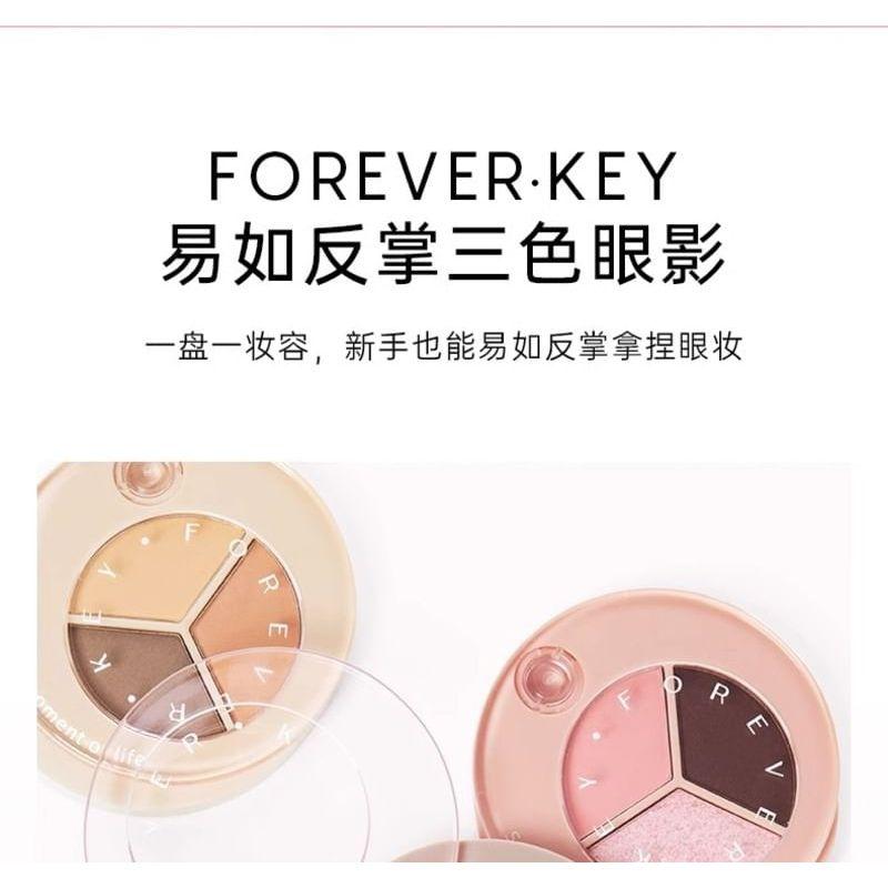 FOREVER KEY - Lidschattenpalette in 3 Farben - E01 Baumschatten